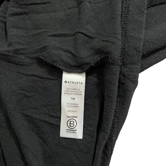 Athleta Dress Women's 1x black jersey knit sleeveless soft mini - Picture 4 of 7
